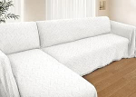 HOMERILLA Sectional Diivan Covers, L kuju 3 istuja Chaise Lounge Slipcover, Diivan Cover koertele, m&ouml;&ouml;bli kaitsja, valge, XL, 2 Pack