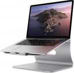 Alumiiniumist s&uuml;learvuti ja MacBooki lauaarvuti statiiv Apple MacBookile ja k&otilde;ikidele s&uuml;learvutitele h&otilde;bedane