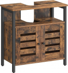 Vasagle BBC901B01 Vannitoakapp 60 x 30 x 60 cm terasest raamiga hoiukapp 2 liistuukse ja reguleeritava riiuliga Vintage Brown/Must kapp Vintage Brown/Black