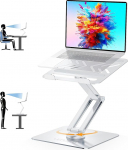 urmust Laptop Stand, Alumiiniumist 360&deg; p&ouml;&ouml;rlev s&uuml;learvuti statiiv laua jaoks, istumisalus kuni 13", kokkupandav s&uuml;learvuti statiiv koost&ouml;&ouml;ks, &uuml;hildub MacBook Pro-ga