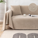 Lucky Monet veekindel diivanikate pestav kaitsekate lemmikloomadele koertele veekindel diivanikatte diivanile Futon tekk kahele istekohale L kuju diivanile 71 x 118 tolli, khaki v&auml;rvi