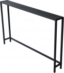 Elegant Tall Black Slim Sofa Table - Rectangular Console for Small Spaces, Perfect as a Bedside Table or Behind Coffee Table, Stylish Home Decor Solution