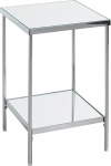 HAKU M&ouml;bel K&uuml;ljelaud Kroom metallist peegel 5 mm M&otilde;&otilde;tmed B 28 x K 46 x S 28 cm Stiil: Art Deco