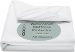 Coop Home Goods Waren Ultra-Luxe Bamboo Derived Viscose Rayon Mattress Protector Pad Cover - Cooling Waterproof Hypoallergenic Topper Twin White