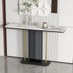 Eingangstisch - Moderne industrielle schmale Konsole f&uuml;r Sofa, Foyer und Flur Dekor - stilvoller Akzenttisch f&uuml;r Wohnzimmer & Eingangsaufbewahrung