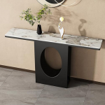 Eingangstisch - Moderner Konsolentisch f&uuml;r das Wohnzimmer, Kleiner Akzenttisch mit Metallbeinen, perfekt f&uuml;r den Flur oder hinter der Couch