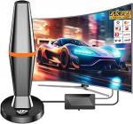 DVBT2 siseantenn, 2026 uusim TV antenn 80 km ulatusega, toetab 4K 1080P Full HD, DVB-T/T2 digitaalne antenn Smart TV jaoks, ideaalne kodudesse ja kodudesse.