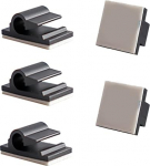 VEDA 100 St&uuml;ck schwarze runde Kabelclips selbstklebende Kabelf&uuml;hrung Drahthalter Organizer Klemmen