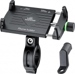 GRAND PITSTOP Grandpitstop Grandpitstop Claw Grip Alumiiniumist veekindel jalgratta/mootorratta/mootorolleri mobiiltelefoni hoidja, ideaalne kaartide ja GPS navigatsiooni jaoks - must