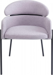 Kare Alexia Designer Armchair Lavender Upholstered Dining Chair Modern Seat Height 46 cm