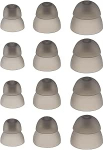6 paari musta kuuldeaparaadi kuppelde pehme silikoonist kahekihiline suletud kuppelde asendamine Audiphone Small Medium ja Large