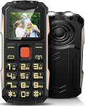 Seenioride mobiiltelefon ilma lepinguta 2800 mAh akuga, Dual SIM 2G GSM suure nupuga mobiiltelefon, pension&auml;ride mobiiltelefon SOS h&auml;daabik&otilde;nede nupuga, suure helitugevusega, taskulambiga (must)