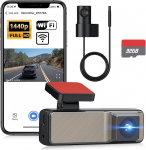 eSynic Mini Dashcam Auto Dual Kamera 2K+1080P, WiFi, 160&deg; Weitwinkel, Nachtsicht, G-Sensor, Park&uuml;berwachung, App Steuerung, 32GB SD-Karte, Unterst&uuml;tzung bis 128GB, f&uuml;r Auto, LKW, SUV