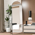 CASSILANDO Arch Full Body Mirror 162 x 53 cm p&otilde;randapeegel, Alumiinium sulamist raamiga seisev peegel, t&auml;ispikkune peegel koos statiiviga, suur seinapeegel magamistoas, garderoobi peegel (must)