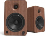 Kanto YU6WALNUT Powered k&otilde;larid Bluetoothiga, sisseehitatud fonov&otilde;imendi, 200 W tippv&otilde;imsus, 1-tolline siidikuppel-tweeter ja 5,25-tolline kevlarist draiver, automaatne ooterežiim ja k&auml;ivitamine, kaugjuhtimispult, paar, p&auml;hkelpuu