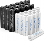 POWEROWL patareid - 16 x AA aku 2800 mAh + 16 x AAA aku 1000 mAh 32 tk 1,2 V Ni-MH laetavad AA AAA akud