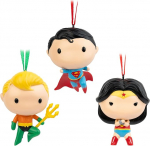Grupo Erik j&otilde;ulupuu kaunistamise figuuride komplekt DC Comics Superman, Wonder Women ja Aquaman - 3 j&otilde;ulupuu ripatsid j&otilde;ulupuu kaunistus - j&otilde;ulupuu kaunistamise figuurid Official DC Comics
