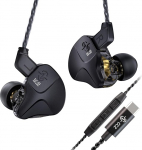 Yinyoo CCZ Sonata DC03 USB-C IEM k&otilde;rvaklapid, 10mm magnetiline d&uuml;naamiline juht, High Fidelity Gaming Sport In-Ear k&otilde;rvaklapid, juhtmega C-t&uuml;&uuml;pi k&otilde;rvaklapid kingituseks PC Audiophile laulja jaoks