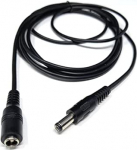 DRUT 2M 5.5mm x 2.1mm DC Power Plug to Female Male to Female CCTV LED Modem Router Muusikainstrumentide pikenduskaabel 6.5ft Black