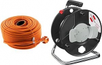 Zenitech pikenduskaabel, 16 A, HO5VV-F, 2 x 1,5 mm&sup2;, oranž, 50 m. & Brennenstuhl Garant hoiutrummel t&uuml;hi (Made in Germany), must