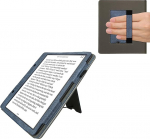 Amazon Kindle Scribe &uuml;mbrikuga &uuml;hilduv kwmobile Case - Flip Case koos k&auml;erihmaga - Kunstnahast &uuml;mbris - tumesinine hall