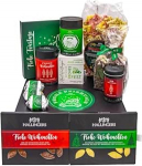 Hallingers Genuss Manufaktur kinkekorvi kinkekomplekt j&otilde;ulud - Delikatesside segu, manufaktuurist, elegantses kinkekarbis, j&otilde;ulukingitus naistele ja meestele, "H&auml;id p&uuml;hi"