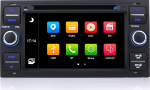 iFrego 7-tolline autoraadio DVD, Autolink, GPS navigatsioon RDS SD, 2 DIN autoraadio Bluetooth, 7 v&auml;rvi FM raadio puuteekraan koos roolijuhtimispuldiga Fordi jaoks
