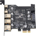 PCIe to USB 3.2 Card with 3 USB A Ports and 2 USB C Ports, Internal PCI-E Express Expansion Card with 5Gbps Bandwidth for Desktop PC for Windows, Linux, for