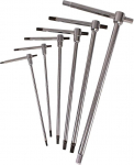 Beta 951/S6 Sechskant-Stiftschl&uuml;sselsatz mit T-Griff, (Inbus Set 6-teilig, h&ouml;chst widerstandsf&auml;hig, Sechskantprofil an drei Enden, verschiedene Gr&ouml;&szlig;en: 2,5-3-4-5-5-6-8 mm), Poliertes Chrom-Finish