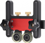 CYSFETENA Aluminium Alloy Spring Board with Double Wheel Sliding Roller, Adjustable Shock Absorption Table Saw Accessories for Woodworking, Featherboard for Precise Use