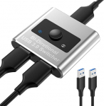 USB 3.0 l&uuml;liti 2PC, kahesuunaline USB l&uuml;liti 2 sisse 1 v&auml;lja / 1 sisse 2 v&auml;lja, USB l&uuml;liti 2 PC jaoks, &uuml;hine klaviatuur hiir skanner printer 2 USB kaabliga