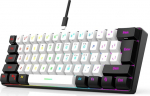 Bewinner 60% RGB klaviatuur, 61 klahvi, LED taustavalgustus, ergonoomiline mehaaniline klaviatuur, traadiga m&auml;nguklaviatuur kontori- ja &auml;rim&auml;ngude jaoks (valge)