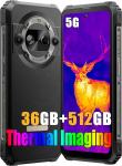 Blackview BL9000 Pro 5G T&eacute;l&eacute;phone Portable Incassable 2025, Cam&eacute;ra Thermique, 36Go+512Go Dimensity 8020, 6.78 Inch FDH+ Double &Eacute;cran, Android 14 Telefon, 8800 mAh Smartphone Incassable Etanche