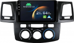 [2+64G] Android 15 autoraadio Toyota Fortuner Hilux 2007-2015-[Integreeritud CarPlay/Android Car/GPS/roolijuhtimine/MirrorLink/Bluetooth 5.0/WiFi/USB]-9-tolline IPS 2.5D puuteekraan koos kaameraga