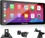 Carpuride W103 Pro traadita Bluetooth-&uuml;lekandega, kaasaskantav Carplay ja Android autoradio, 10,3-tolline 1080P puuteekraan, peeglilink/GPS/Siri/FM, 3 kinnitusega