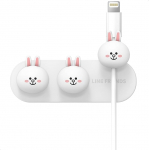 elago LINE FRIENDS magnetilised kaablijuhtimise nupud, organiseerivad 3 kaablit, tugevad magnetid, korduvkasutatavad kleebised kleepuvad pinnale, t&ouml;&ouml;laua organiseerimine (CONY)