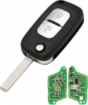 2 nuppu 433 MHz klapptelefoni autov&otilde;tme kaugjuhtimispult koos PCF7961A kiibiga Ren-Ault Clio III Clio 3 Kangoo Master Modus Twingo 2006-2016 auto v&otilde;tmekestaga 7701210033