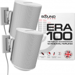 Sound bass ERA100 Tilt & Swivel White Twin Wall Mount Bracket (2 Pack) &uuml;hildub Sonos ERA 100-ga, lihtne paigaldus, sisaldab paigalduskomplekti, Double, Paar