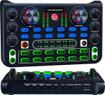 Live Sound Card, Bluetooth Audio Mixer Board with Sound Effects, External Mobile USB Sound Card for Live Broadcast, K Songs, Voice Chat