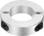 sourcing map Double Split Shank Collar 38mm Bore Two Piece Clamp Collar 70mm OD 18mm Thickness Aluminum Alloy Screw Split Ring