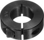 sourcing map 4 Pieces Single Split Shank Collar, 3/4" Bore, One Piece Tension Collar, 1-1/2" OD, 1/2" Thickness, Black Oxide Lock Collar Clamp with Set Screws (1045 Steel)