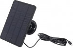 Solar Panel for Security Cameras, Solar Panel Compatible 4 W USB Camera Solar Panel with Holder, Waterproof Camera Charging Solar Panel for Rechargeable Battery Surveillance Camera (BLACK)