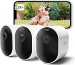Arlo Pro 5 WLAN Outdoor Surveillance Camera X3 + Certified SmartHub, 2K UHD, Black, Improved Colour Night Vision, 160&deg; Viewing Angle, 2-Way Audio, with Secure Plan Test Period