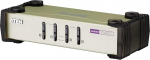 ATEN CS84U 4-portiline PS2/USB lauaarvuti KVM-l&uuml;liti koos 4x kohandatud KVM-kaablisarjaga - metallist