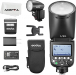 Godox V1Pro F &uuml;mmarguse peaga kaamera v&auml;lk 2.4G X traadita HSS 76W TTL Li-ion &uuml;mmarguse peaga kiirvalgusti koos v&auml;lise v&auml;lguga SU-1 Fujifilmile