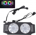 M&auml;lujahuti RAM Cooler RAM Cooler Heatsink PWM Dual Fan DDR DDR2 DDR3 DDR4 DDR5 5V 3 Pin ARGB Gaming PC jaoks (BLACK)