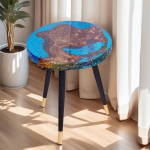 15" &uuml;mmargune vaigust k&uuml;ljelaud Epoxy Resin Coffee Table Modern Resin Living Room Furniture Blue