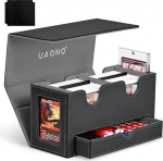 UAONO MTG Deck Box koos 2 Commander Display ja Cube Tray, patenteeritud disain, Double Deck Box 250+ &uuml;he tasku kaardid, nahast magnetiline kaartide hoiukast sobib TCG CCG Magic Cards