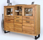 ELFO Tina 2345 Highboard vitriinkapp Wild Oak osaliselt &otilde;litatud B 158 x K 140 x S 40 cm
