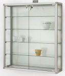 MHN Wall Display Cabinet D 19 x W 78 x H 88 cm - Collector's Hanging Display Cabinet Lockable - Large Glass Display Case Wall Hanging CPR - Without Lighting